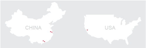 Worldwide locations map